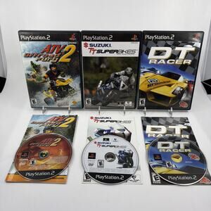 PS2 Racing Game Lot of 3 Suzuki Superbikes DT Racer ATV Offroad Fury 2 CIB